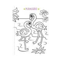 Omalovánka s vodovými barvami. Zvířata