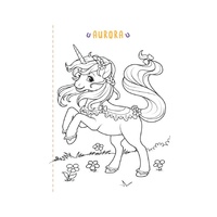 Omalovánka s vodovými barvami. Poníci