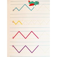 Psaní v drážkách . Učím se psát cestičky