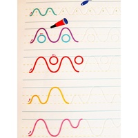 Psaní v drážkách . Učím se psát cestičky