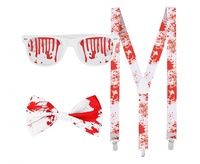 Kostým Krvavé kšandy,motýlek a brýle pro dospělé Halloween