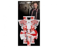 Kostým Krvavé kšandy,motýlek a brýle pro dospělé Halloween