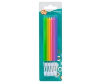 Svíčky dortové pastelové 8ks 11,5x0,31cm