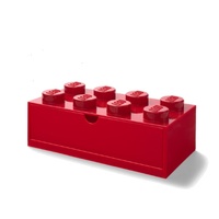 LEGO® stolní box 8 se zásuvkou červený