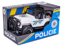 Jeep policejní 22,5cm na setrvačník v krabičce