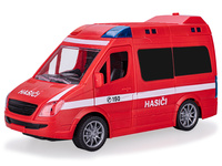 Auto hasiči CZ 21,5cm 1:20 na setrvačník na baterie se světlem a zvukem v krabičce