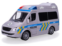 Auto policie CZ 21,5cm 1:20 na setrvačník na baterie se světlem a zvukem v krabičce
