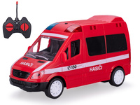 R/C auto hasiči CZ 17cm 27MHz plná funkce na baterie se světlem a zvukem v krabičce