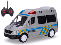 R/C auto policie CZ 17cm 27MHz plná funkce na baterie se světlem a zvukem v krabičce