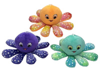 Chobotnička plyšová 10cm svítící ve tmě 3barvy 0m+