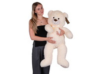 Plush Friends medvěd plyšový 80cm béžový s mašlí 0m+