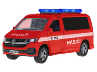 Kids Globe Traffic VW záchranné složky CZ 13,5cm kov zpětný chod česky mluvící se světlem 12ks v DBX