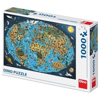 Dino Kreslená Mapa Světa 1000 dílků
