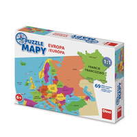  Dino Puzzle Mapy Evropa 69 dílků