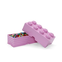 LEGO úložný box 8 světle růžový