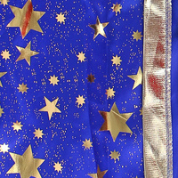 Dětský čarodějnický kouzelnický plášť s hvězdami modrý 