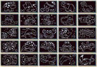 Škrábací obrázek hologram 15x10cm různé druhy