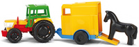 Traktor s vlečkami plast 38cm 2 druhy Wade