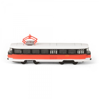 Tramvaj Tatra T3 česká kovová 16cm červená retro