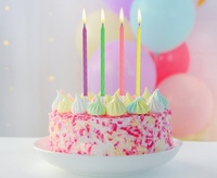 Svíčky dortové neonové 10ks 13,5x0,4cm