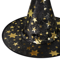 Dětský klobouk čarodějnický s hvězdami 33cm