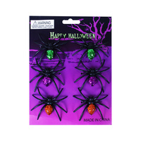 Dekorace pavouci s třpytkami 6ks Halloween
