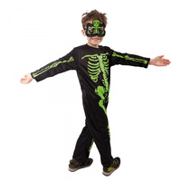 Dětský kostým Kostlivec Neon vel.M Šaty na Karneval