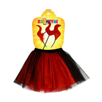 Dětský kostým Čertice sukně tutu s rohy a hůlkou 