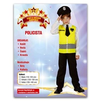 Made Karnevalový Kostým Policista 120-130 cm Šaty na karneval