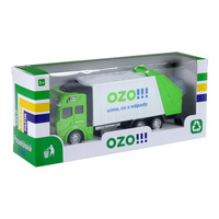 Kovové Auto Popelářský vůz OZO!!! 19cm v krabičce zpětný chod