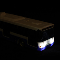 Autobus česky hlásí zastávky kloubový modrý 36cm
