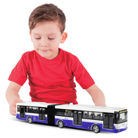 Autobus česky hlásí zastávky kloubový modrý 36cm