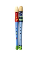 Flétna malovaná dřevo 33cm různé barvy