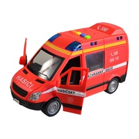 Auto dodávka Hasiči na setrvačník s reálným hlasem posádky 