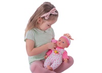 Miminko nemocné měkké tělo 36cm guma s doplňky na baterie se zvukem se světlem