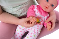 Miminko nemocné měkké tělo 36cm guma s doplňky na baterie se zvukem se světlem