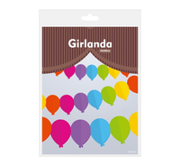 Girlanda papírová Balónky barevná 360x13.3x18cm