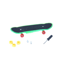 Skateboard šroubovací prstový svítící 9,5cm různé motivy