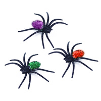 Dekorace pavouci s třpytkami 6ks Halloween