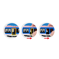 Tramvaj Kovová modrá 20cm otevírací dveře na zpětný chod