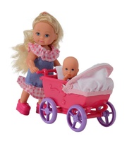 Simba Panenka Evička Doll Walk s kočárkem 