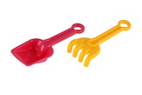 Sada na písek 2ks plast lopatka + hrabičky 4 barvy 8x22cm 12m+