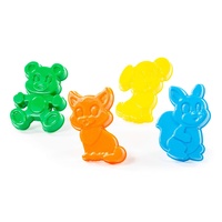Formičky Zvířátka 4ks veverka,pejsek,kotě,méďa 