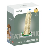 Stavebnice mini KOCO Věž v Pise plast 548 ks v krabičce 
