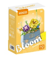 Stavebnice mini KOCO Květina v kabelce plast 223ks v krabičce