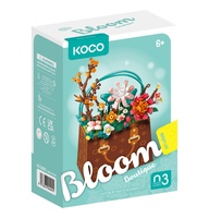 Stavebnice mini KOCO Květina v kabelce plast 267ks v krabičce 