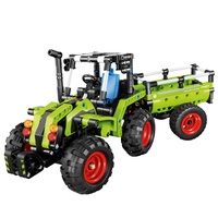 Stavebnice iM.MASTER traktor/traktor s valníkem 2v1 plast 346 dílků