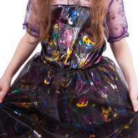 Dětský Kostým čarodějnice barevná vel.M