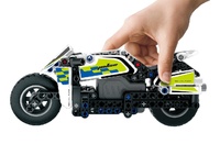 Stavebnice iM.MASTER policejní motorka na zpětné natažení plast 193 dílků