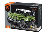Stavebnice iM.MASTER terénní auto plast 474 dílků na zpětné natažení v krabici 